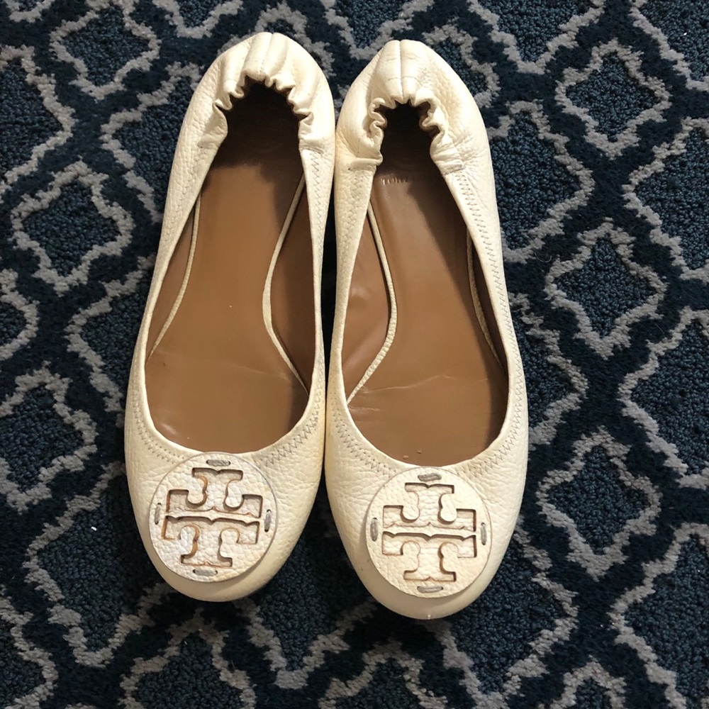 Tory Burch pebbled leather flats